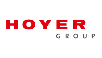 Customer logo with website: https://www.hoyer-group.com/